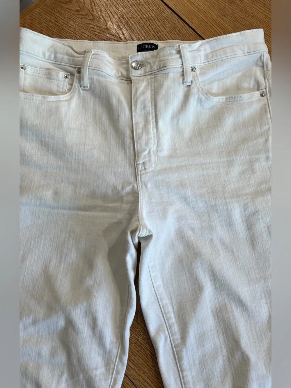J. Crew Women's High-Rise Jeans — White